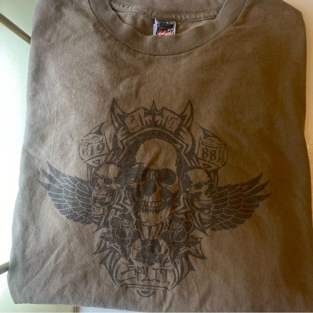 Vintage Tan Split Tee